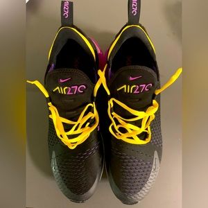 Nike Air Max 270. Black/Purple/Yellow/White. Size 11.